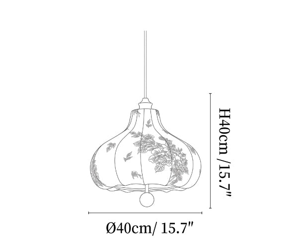 Floral Lantern Pendant Lamp