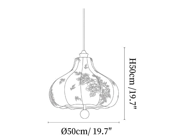 Floral Lantern Pendant Lamp