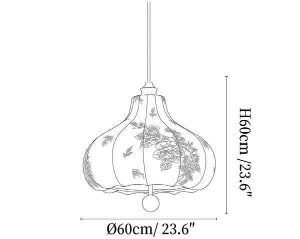 Floral Lantern Pendant Lamp