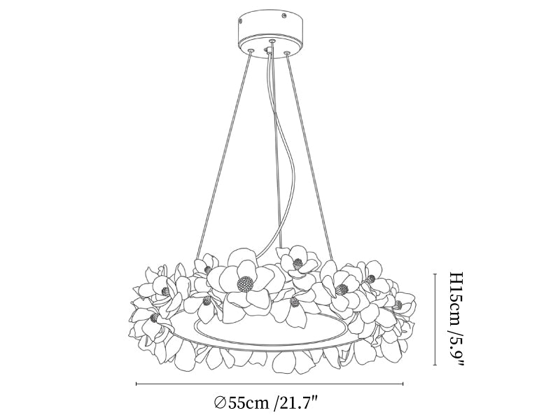 Floral Wreath Chandelier