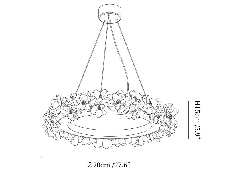 Floral Wreath Chandelier