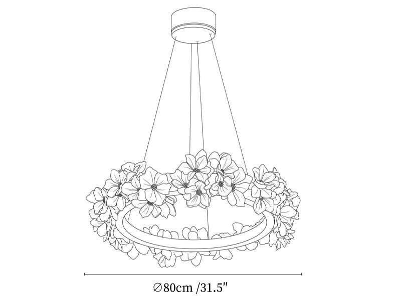 Floral Wreath Chandelier