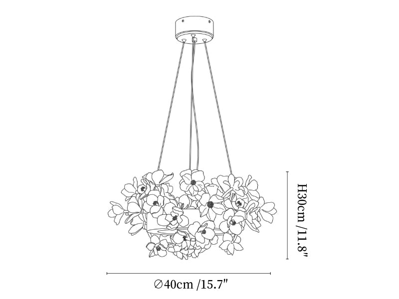Floral Wreath Chandelier