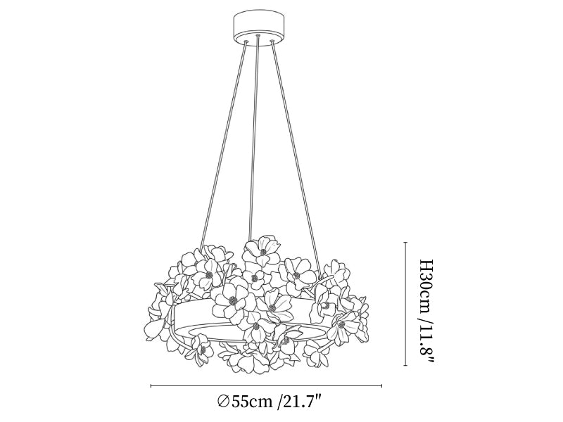 Floral Wreath Chandelier