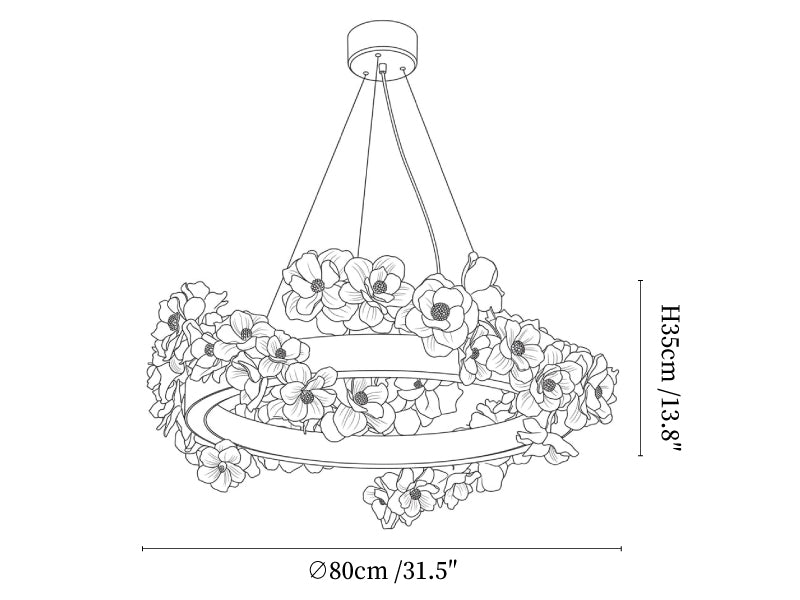 Floral Wreath Chandelier