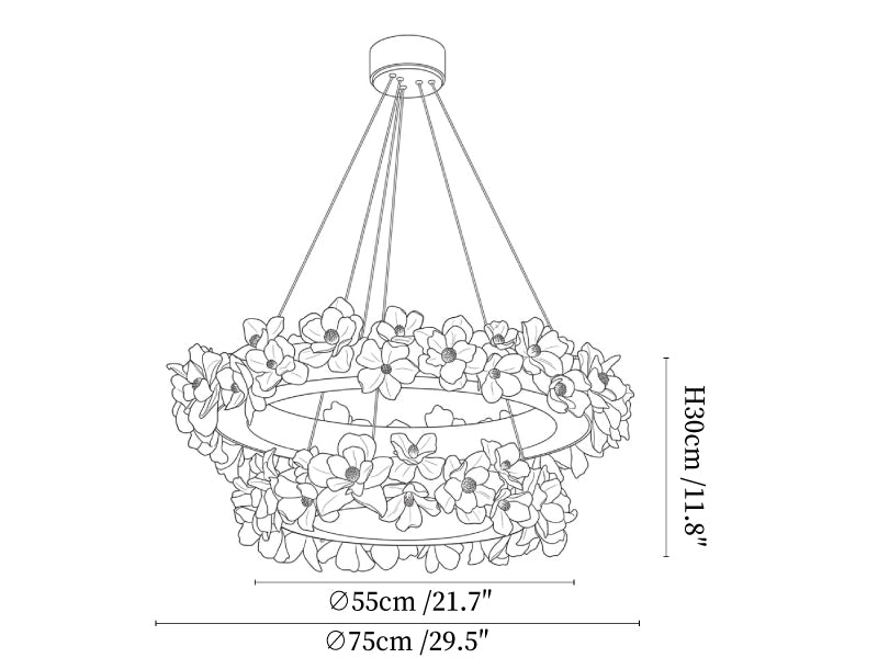 Floral Wreath Chandelier