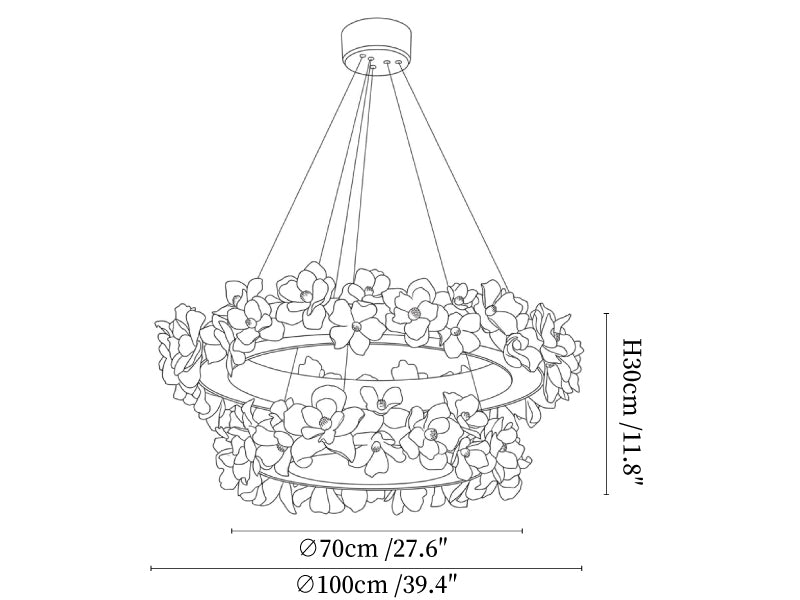 Floral Wreath Chandelier
