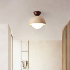 Flore Travertine Bud Ceiling Light
