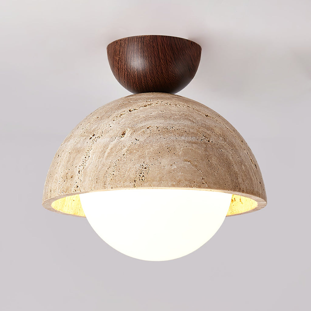 Flore Travertine Bud Ceiling Light