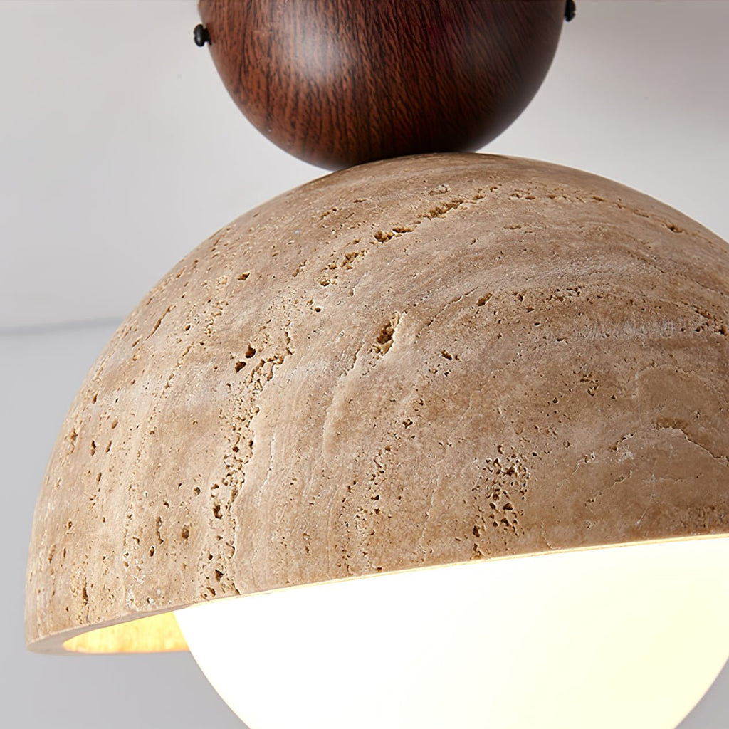 Flore Travertine Bud Ceiling Light