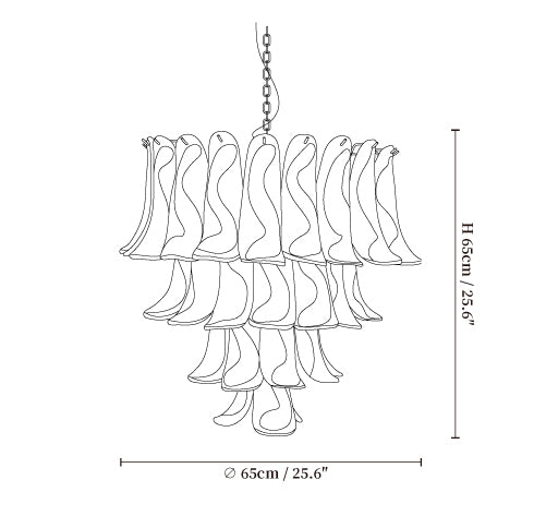 Florentine Lily Glass Chandelier