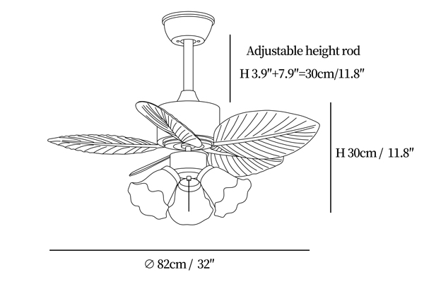 Floriva Blossom Ceiling Fan Light