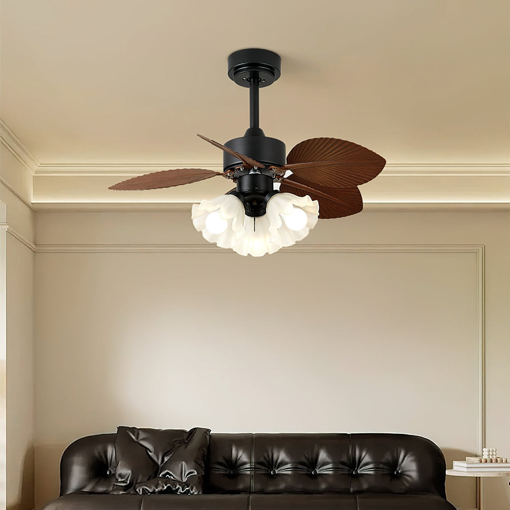 Floriva Leaf Ceiling Fan Light