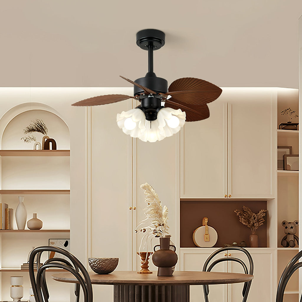 Floriva Leaf Ceiling Fan Light