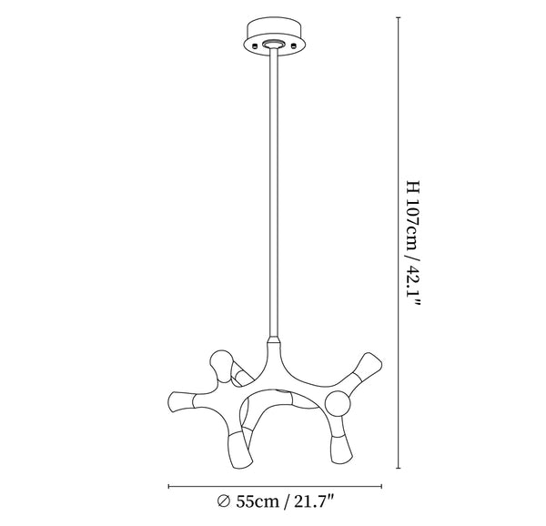 Flower Bone Chandelier