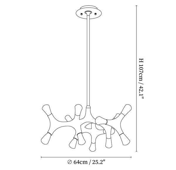 Flower Bone Chandelier