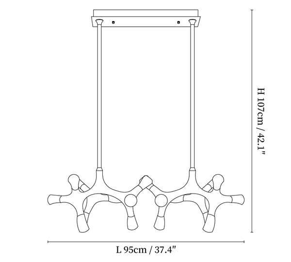 Flower Bone Chandelier
