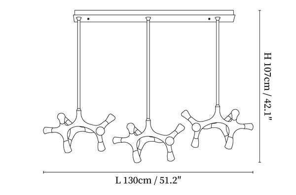 Flower Bone Chandelier