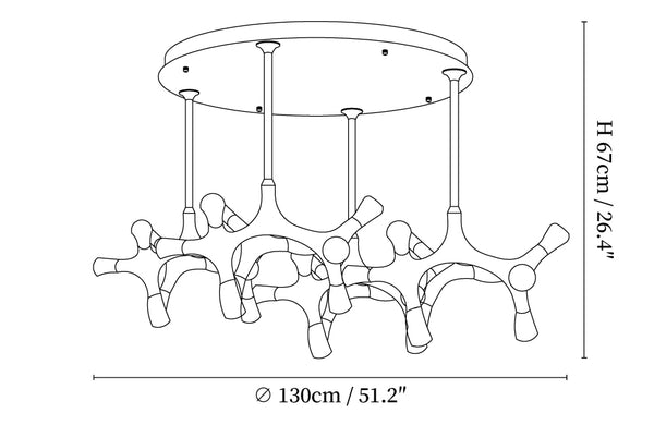 Flower Bone Chandelier