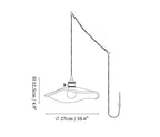 Flower Petal Glass Pendant Swag Light