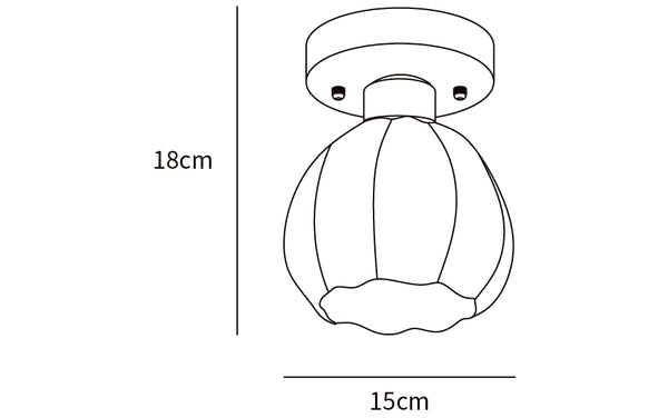Flower Shaded Semi Flushmount Light