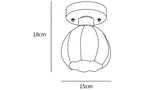 Flower Shaded Semi Flushmount Light