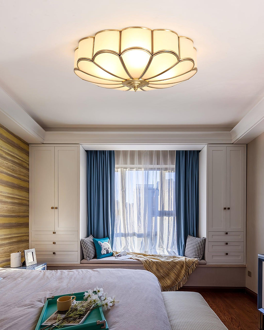 Scalloped Flush Ceiling Light