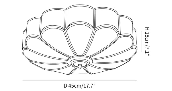Flower Shape Glass Recessed Ceiling Light