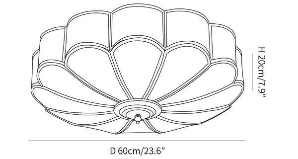 Flower Shape Glass Recessed Ceiling Light