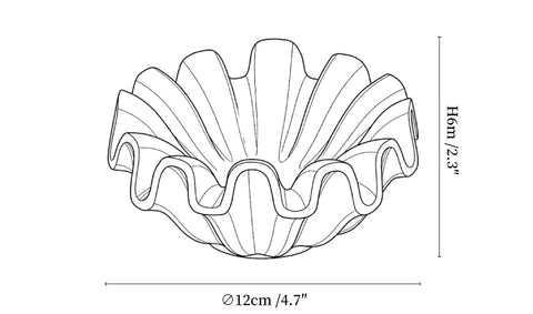 Flute Fold Stone Vessel Storage Tray