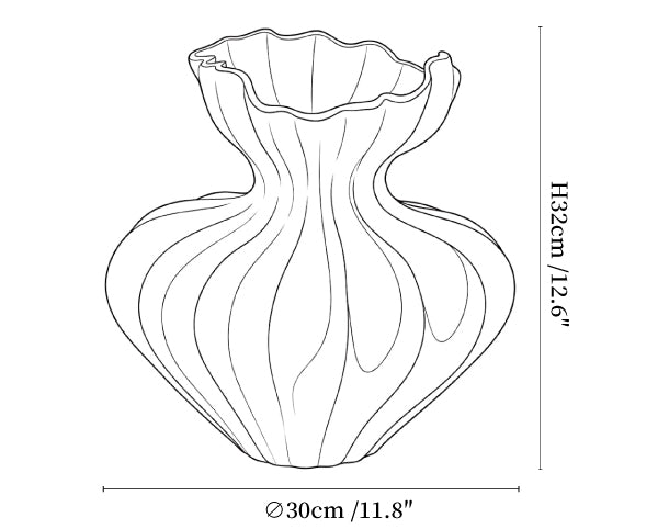 Fluted Bloom Ceramic Vase