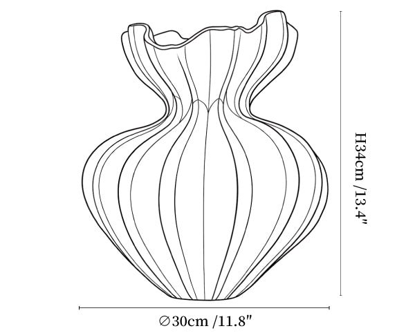 Fluted Bloom Ceramic Vase