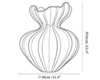 Fluted Bloom Ceramic Vase
