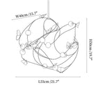 Flutter Orbit Butterfly Chandelier