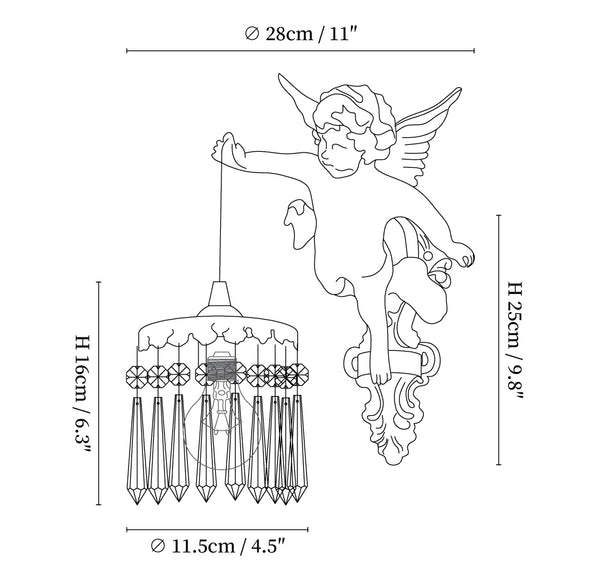 Flying Angel Wall Light
