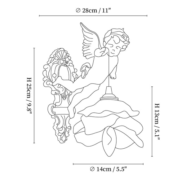 Flying Angel Wall Light