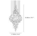 Flying Flowers Fluttering Chandelier