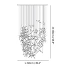 Flying Glass Feather Chandelier