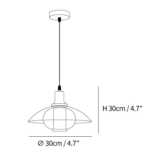 Flying Saucer Chrome Pendant Light