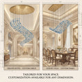 The Flying Surge LED Chandelier | Custom Size & Made - to - Order Lighting for Luxury Homes & Commercial Spaces