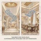 The Flying Surge LED Chandelier | Custom Size & Made - to - Order Lighting for Luxury Homes & Commercial Spaces