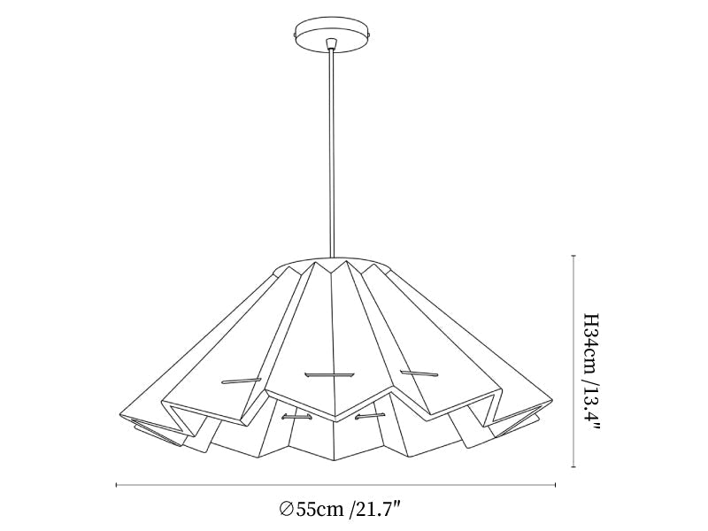 Fold Acoustic Felt Pleated Pendant Lamp