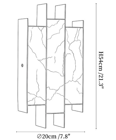 Folded Alabaster Panel Sconce