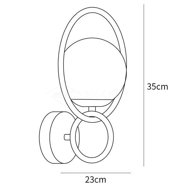 Fort Halo Gold Wall Light