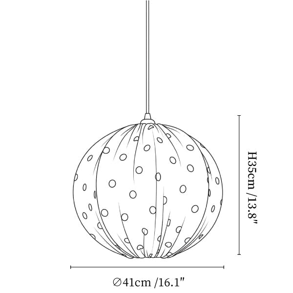 Freckle Polka Dot Sphere Pendant Light