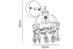 French Crystal Tassel Wall Light