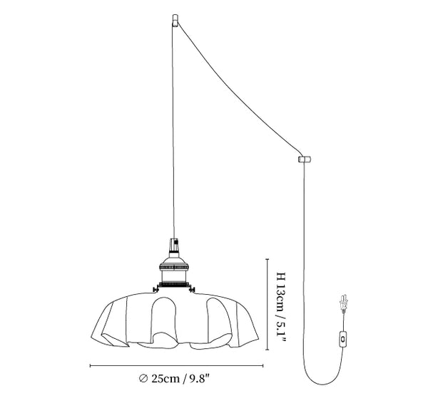 French Flower Pendant Swag Light