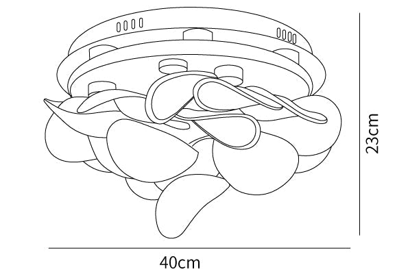 French Radici Petal Ceiling Lamp