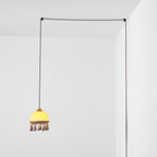 French Tassels Brass Pendant Swag Light