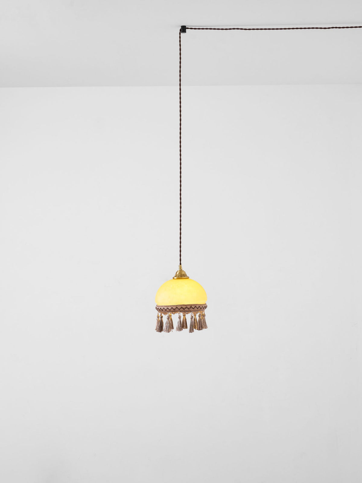 French Tassels Brass Pendant Swag Light